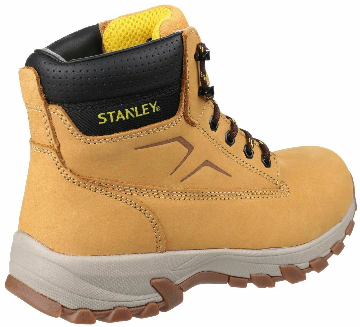 Stanley Tradesman Brown & Honey Leather Safety Work Hiking Boot Steel Toe SB-P