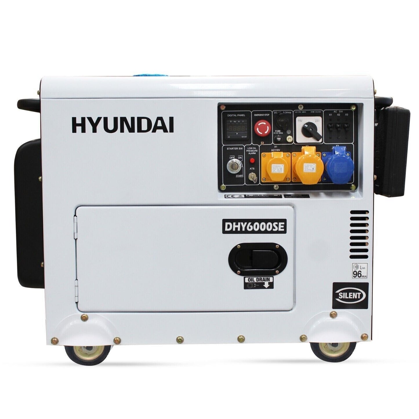 Hyundai Grade A DHY6000SE 5.2kW ?Silent? Standby Diesel Generator ECO AVR