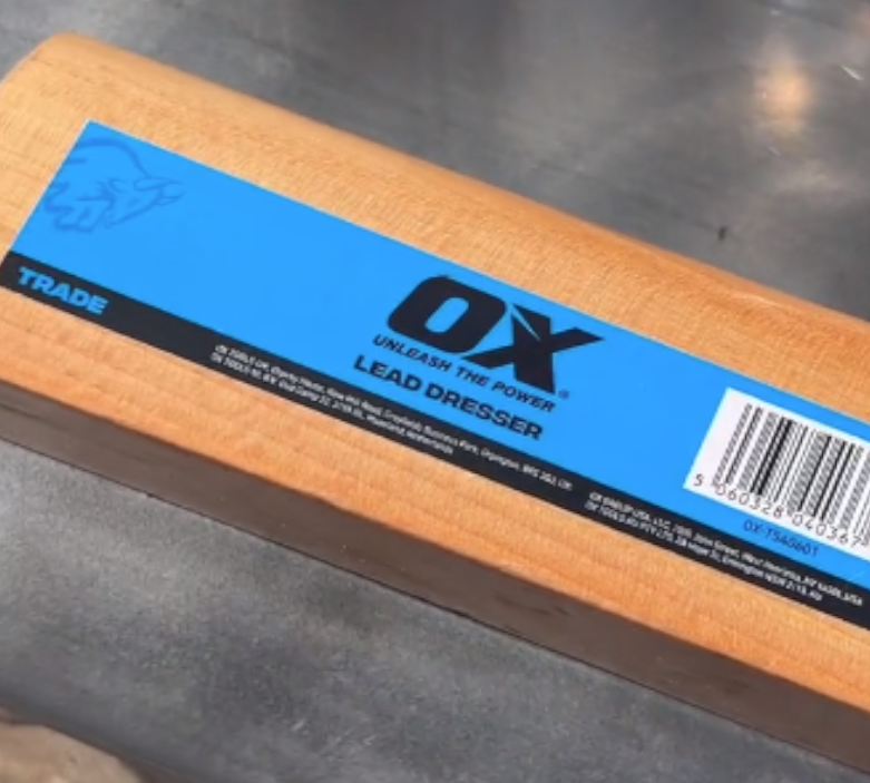 OX Tools T540601 Heavy Duty Wooden SquareLead Dresser *NEW*