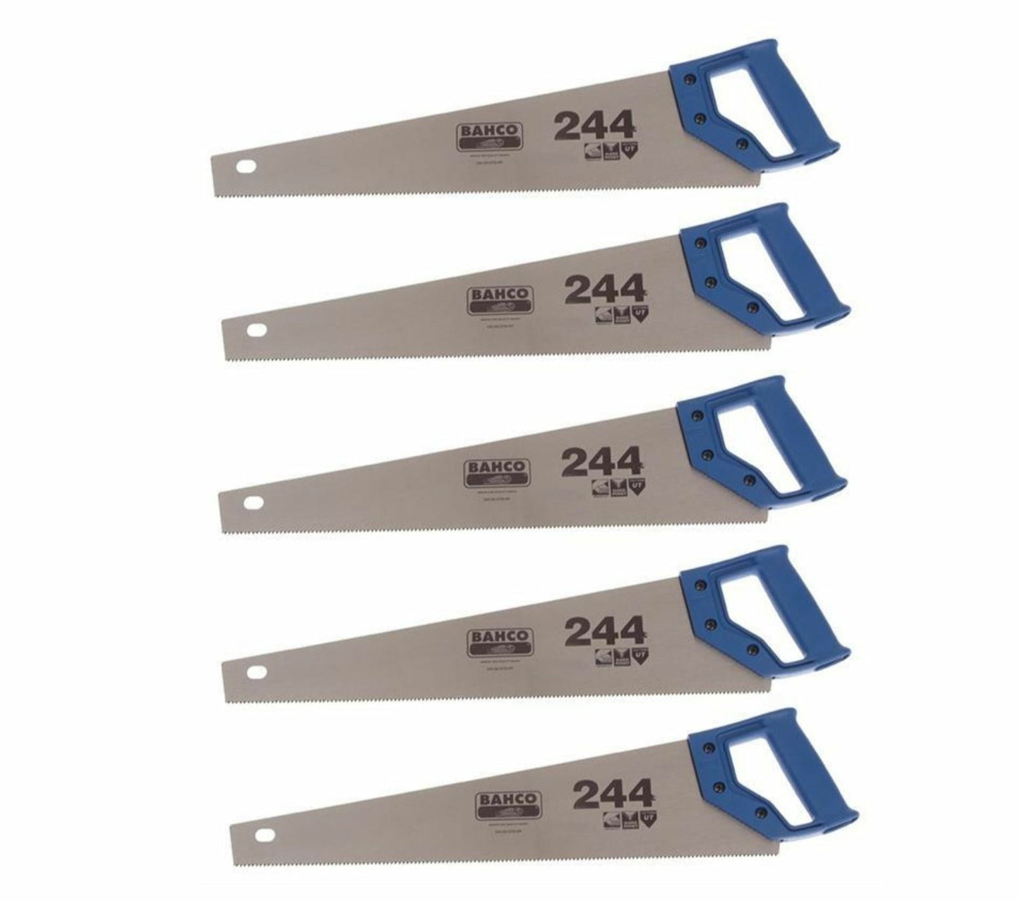 BAHCO SANDVIK 244 22" 550MM Hardpoint 7TPI Wood Hand Saws PACK OF 5