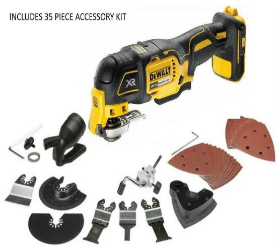 DeWalt DCS355N 18volt Li-ion XR Brushless Multi-Tool Body & 35 Accessories