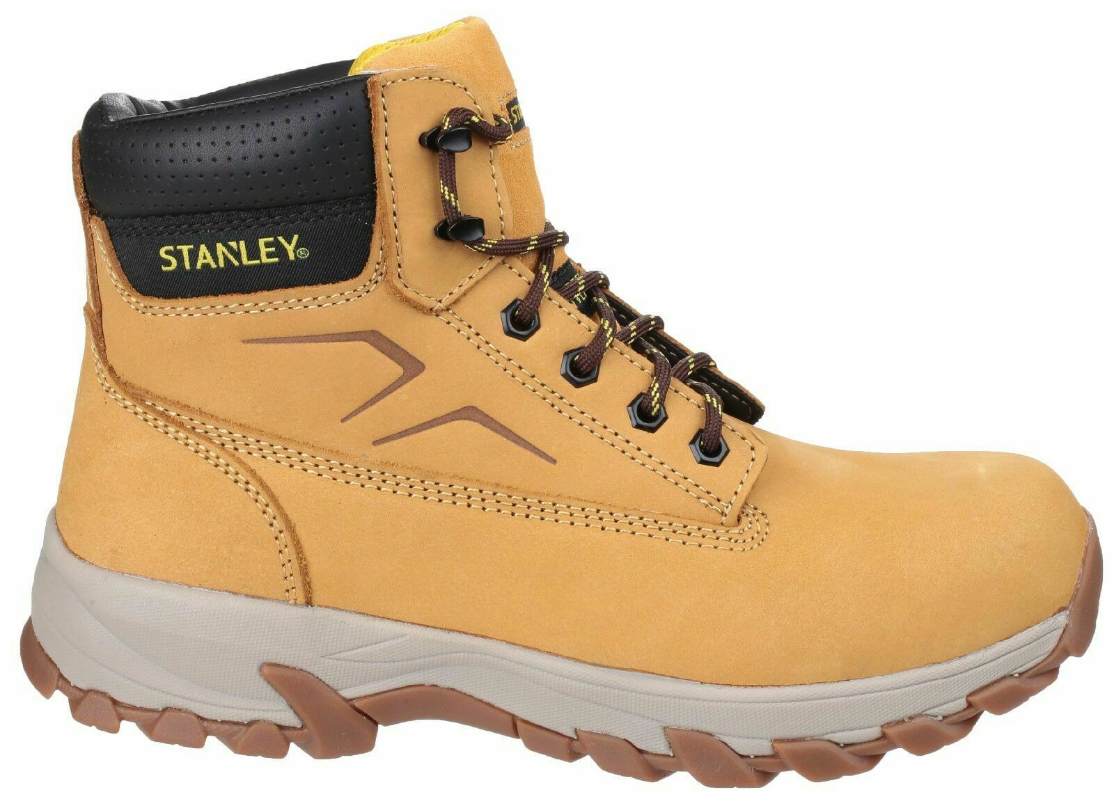 Stanley Tradesman Brown & Honey Leather Safety Work Hiking Boot Steel Toe SB-P