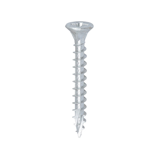 C2 Exterior Strong-Fix Multi-Purpose Premium Screws - PZ - Double Countersunk - Silver, 6.0 x 50