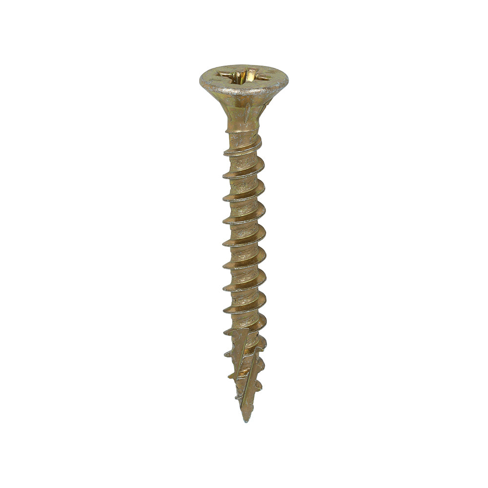 C2 Strong-Fix Multi-Purpose Premium Screws - PZ - Double Countersunk - Yellow, 6.0 x 50