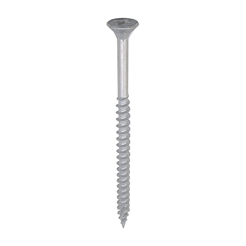 C2 Exterior Strong-Fix Multi-Purpose Premium Screws - PZ - Double Countersunk - Silver, 6.0 x 100