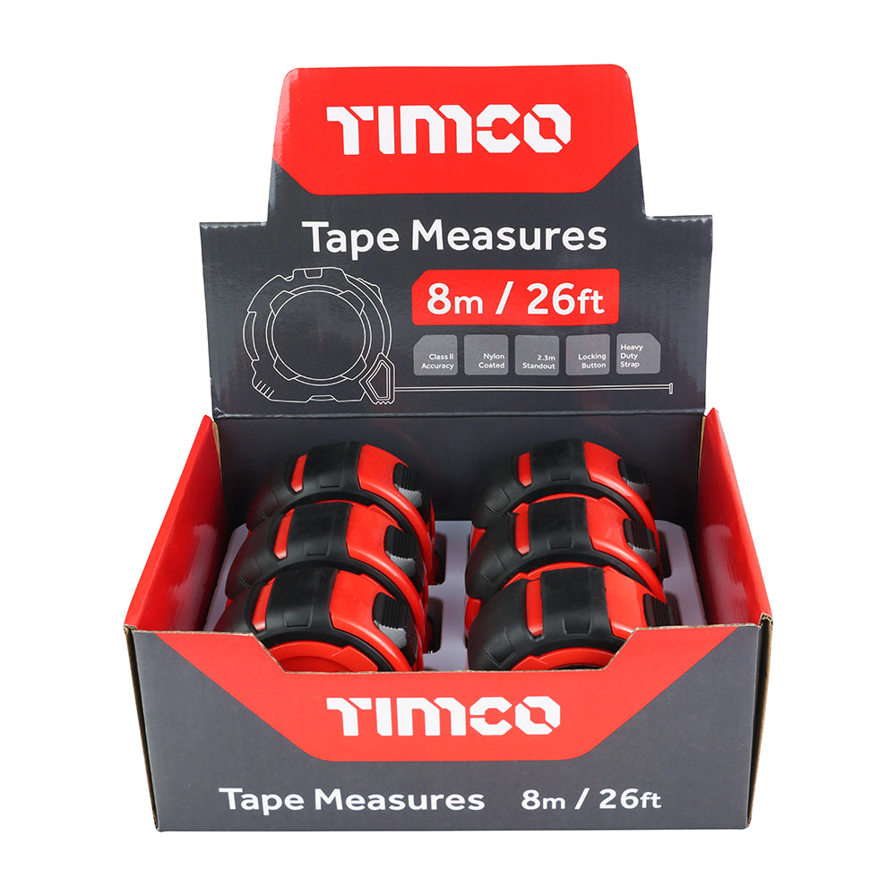 Tape Measure, 8m/26ft x 25mm