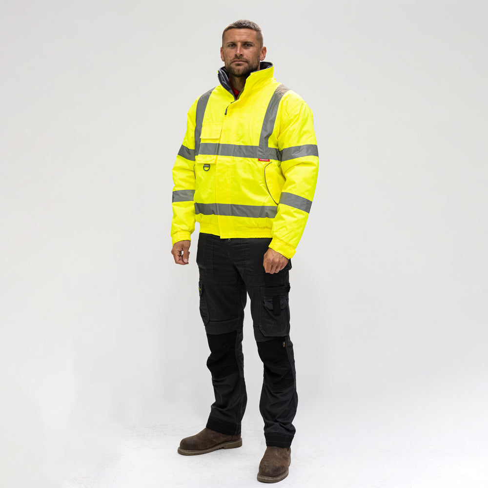 Hi-Visibility Bomber Jacket - Yellow, XXXX Large