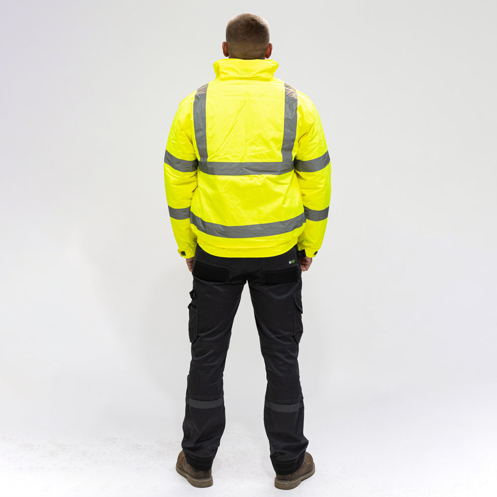 Hi-Visibility Bomber Jacket - Yellow, XXXX Large