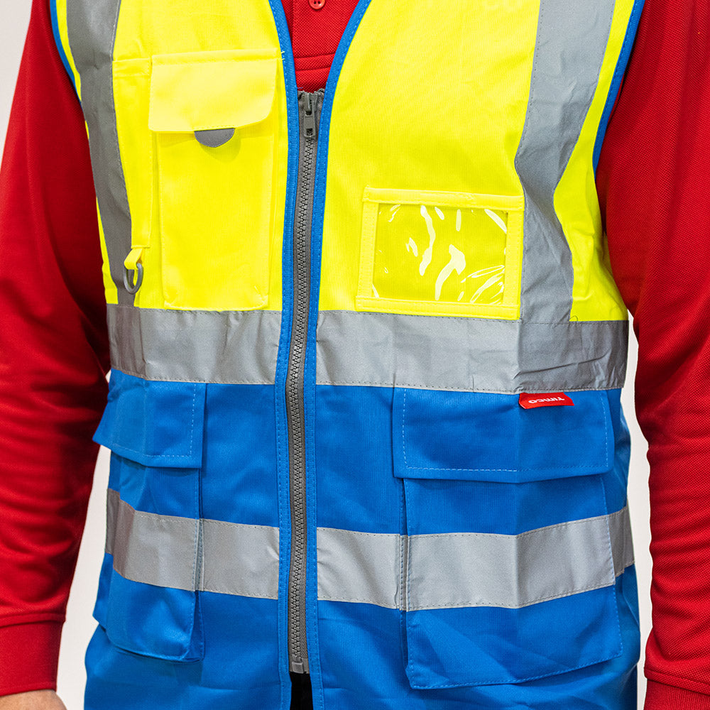 Hi-Visibility Executive Vest - Yellow & Blue, XXX Large