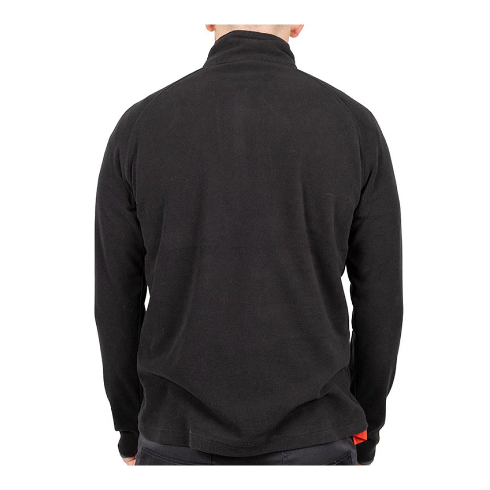 Half Zip Overhead Fleece -Black, X Large