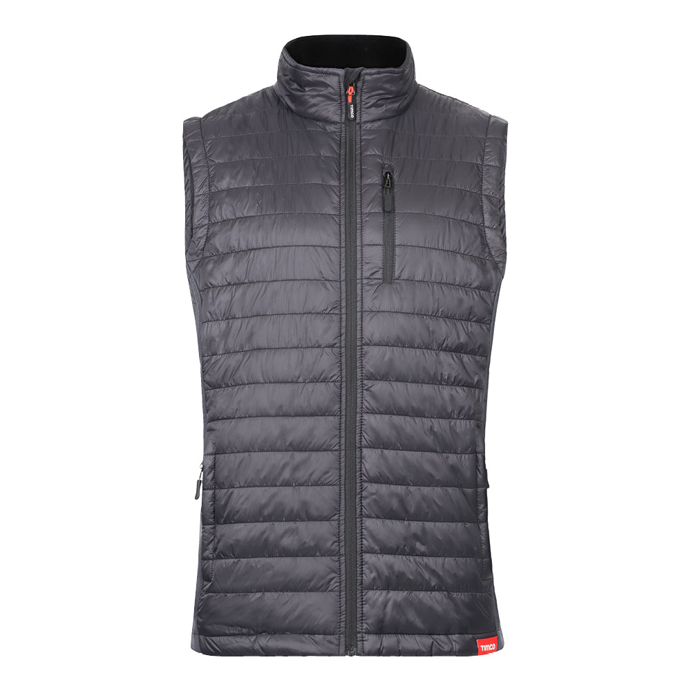 Padded Bodywarmer - Grey/Black, X Large