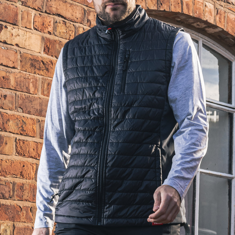 Padded Bodywarmer - Grey/Black, X Large