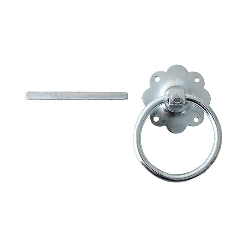 Ring Gate Latch - Plain - Zinc