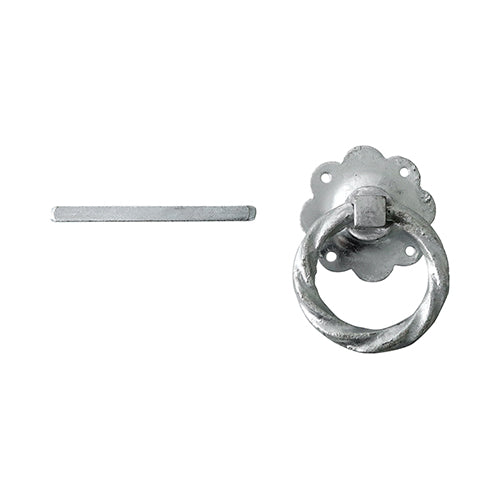 Ring Gate Latch - Twisted - Hot Dipped Galvanised