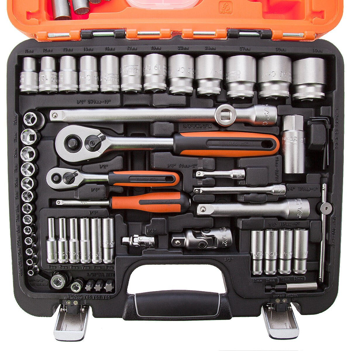 Bahco S910 Socket Set 1/4in, 1/2in and Dynamic Drive (91 Piece)