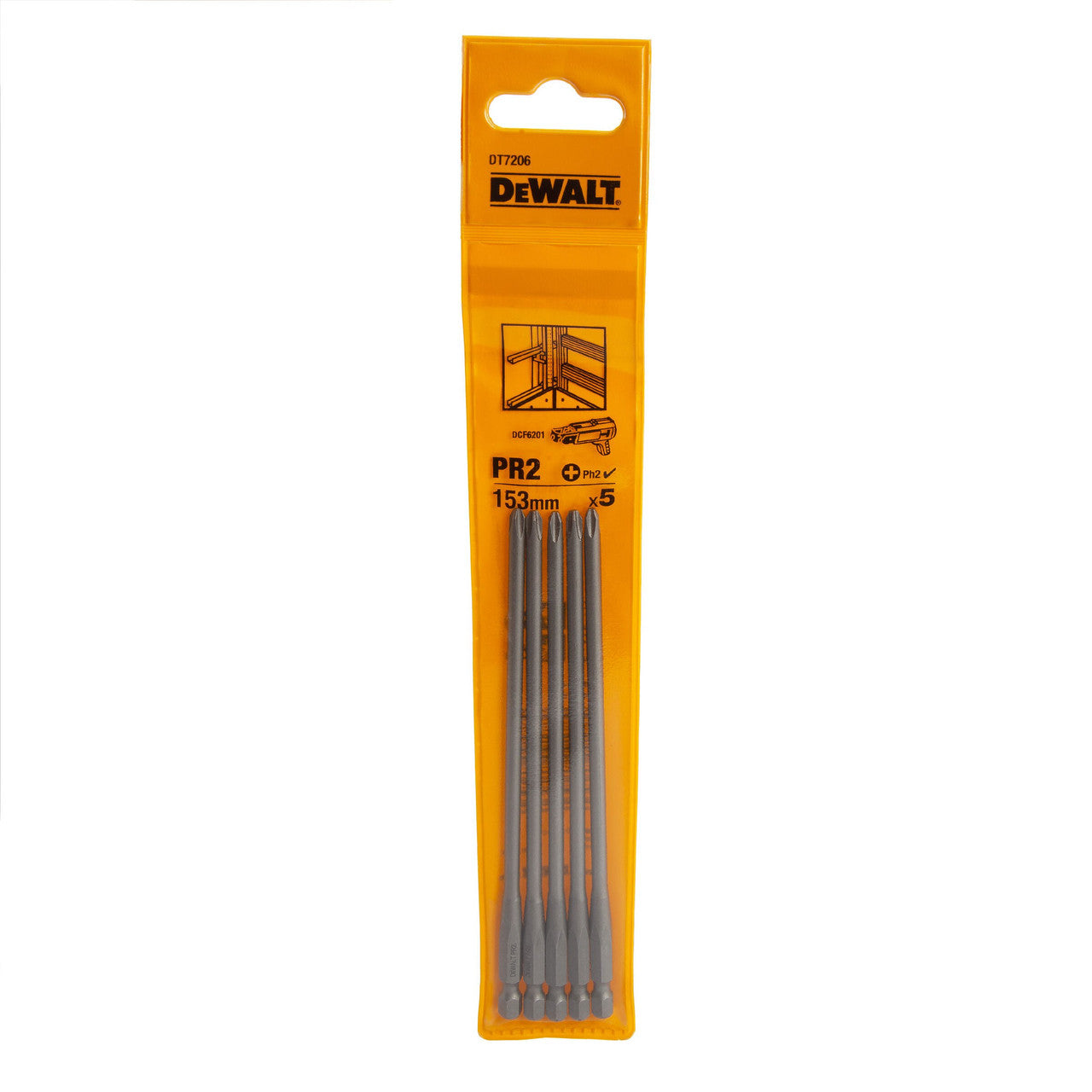 Dewalt DT7206 PR2 Drywall Screwdriver Bits 153mm (Pack Of 5)