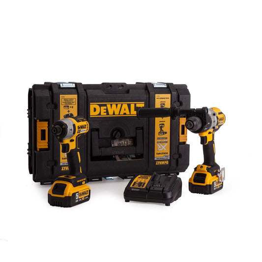 Dewalt DCK276P2 18V XR Combi Drill & Impact Driver Twin Pack (2 x 5.0Ah Batteries) in Toughsystem