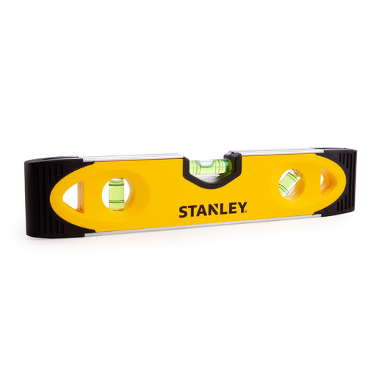 Stanley 230mm / 9" Shock Proof Magnetic Torpedo Level 3 Vials (0-43-511)