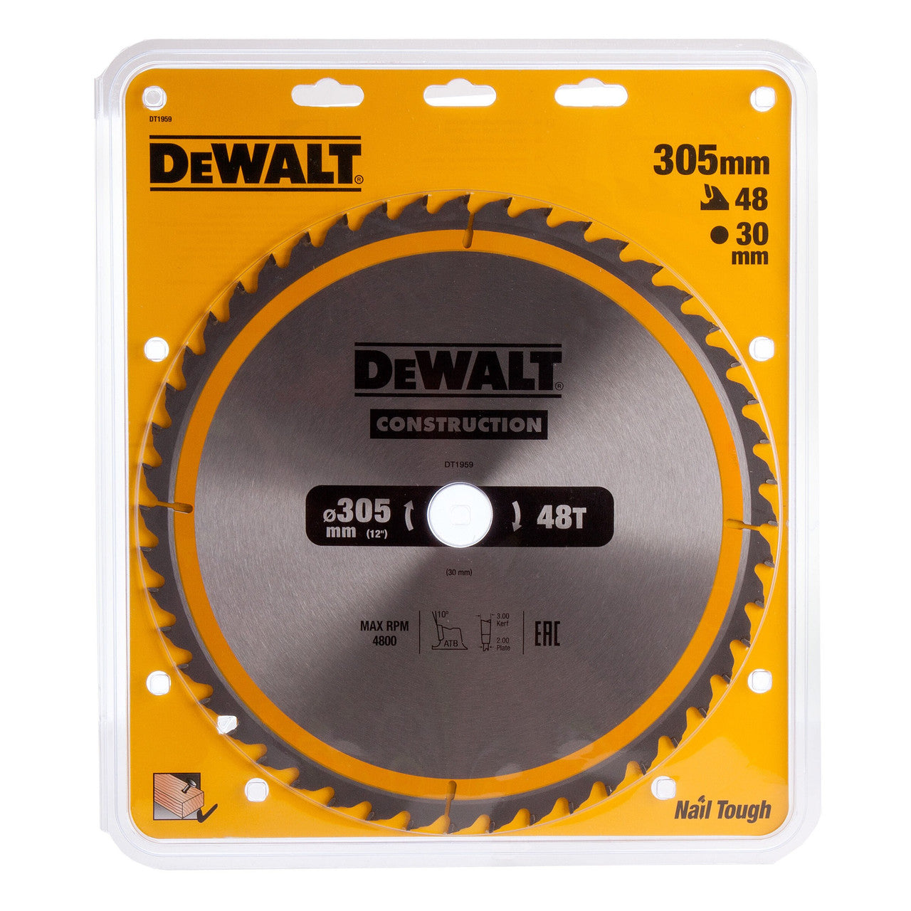 Dewalt DT1959 Construction Circular Saw Blade 305 x 30mm x 48T