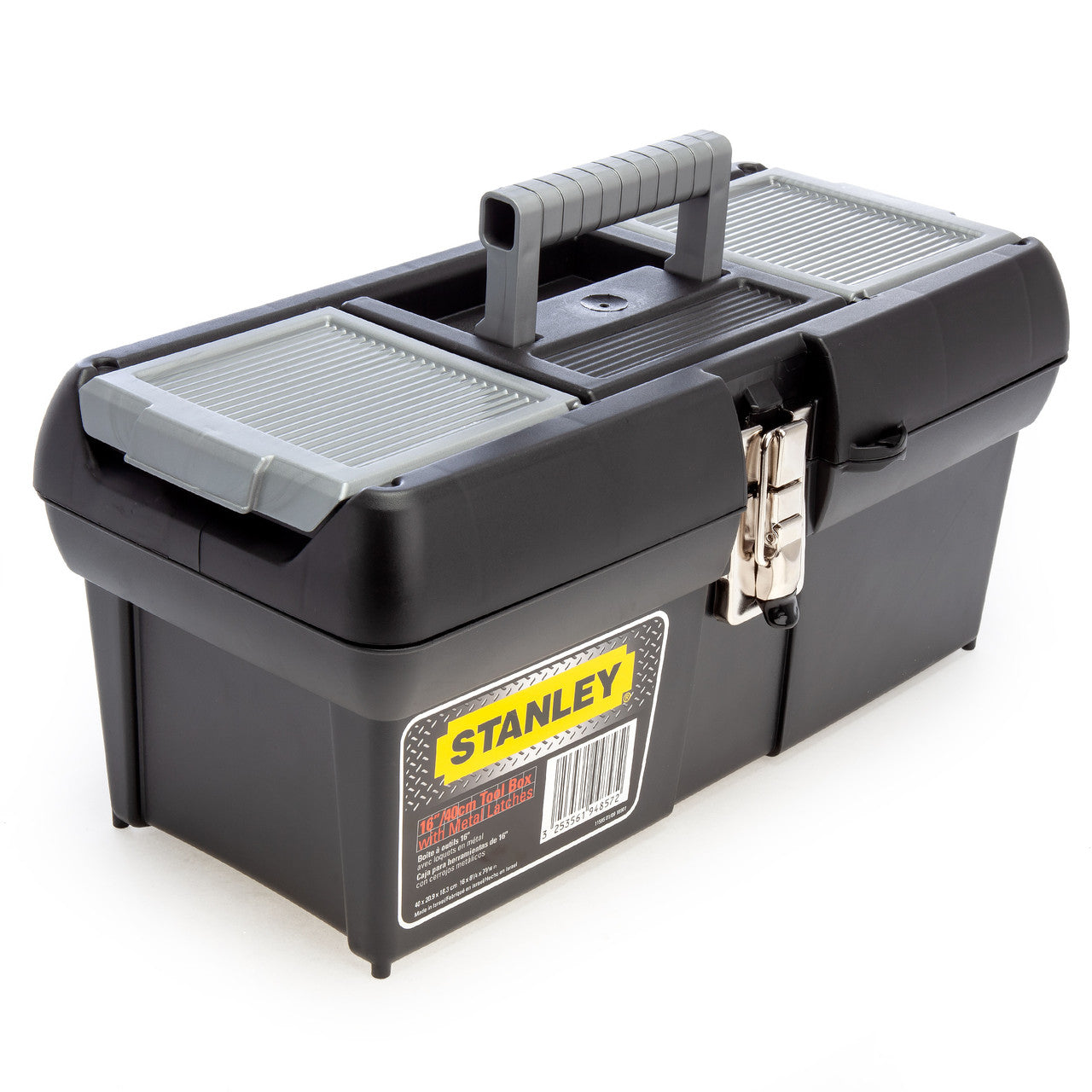 Stanley 1-94-857 Metal Latch Tool Box with Tote Tray 16 Inch / 40cm