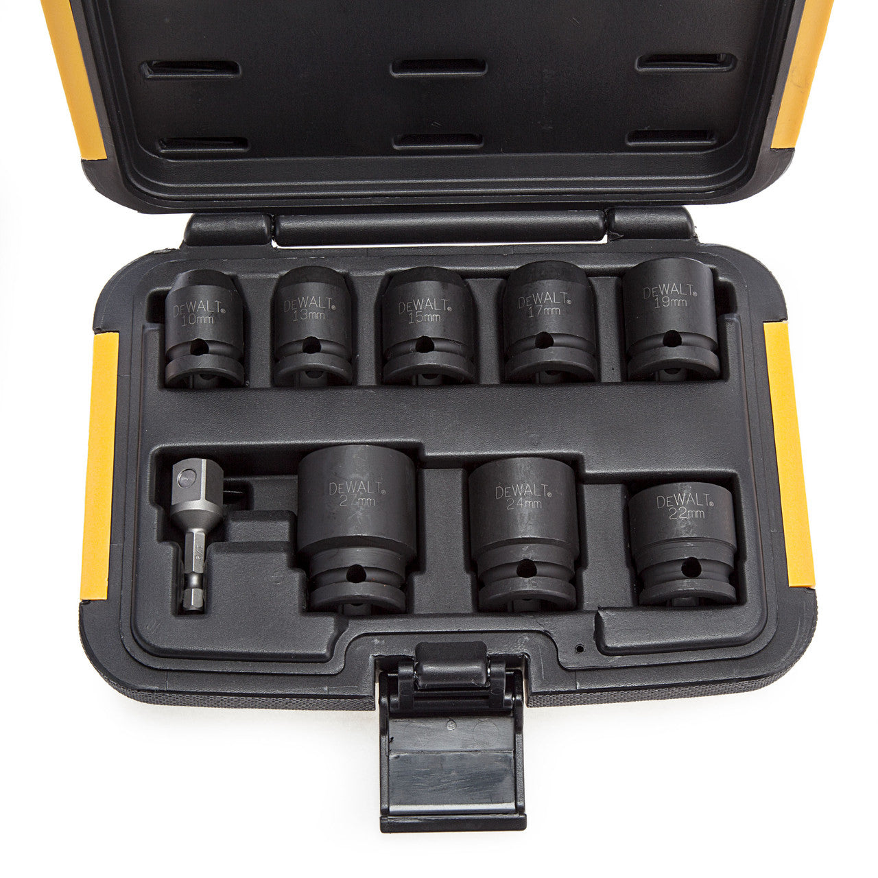 Dewalt DT7507QZ Metric Impact Socket Set 10 - 27mm (9 Piece)