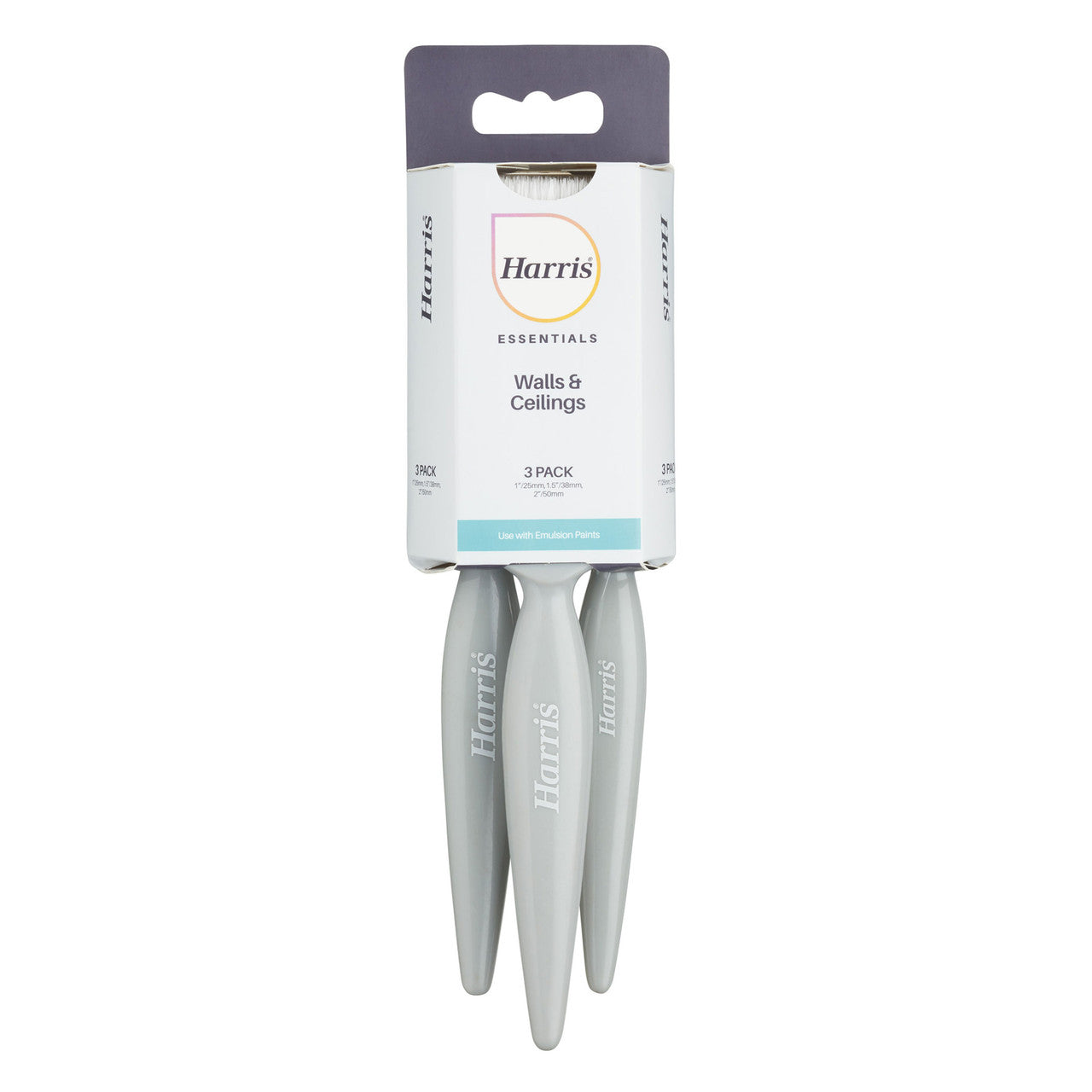 Harris 101011005 Essentials Walls & Ceilings Paint Brush (Pack of 3)