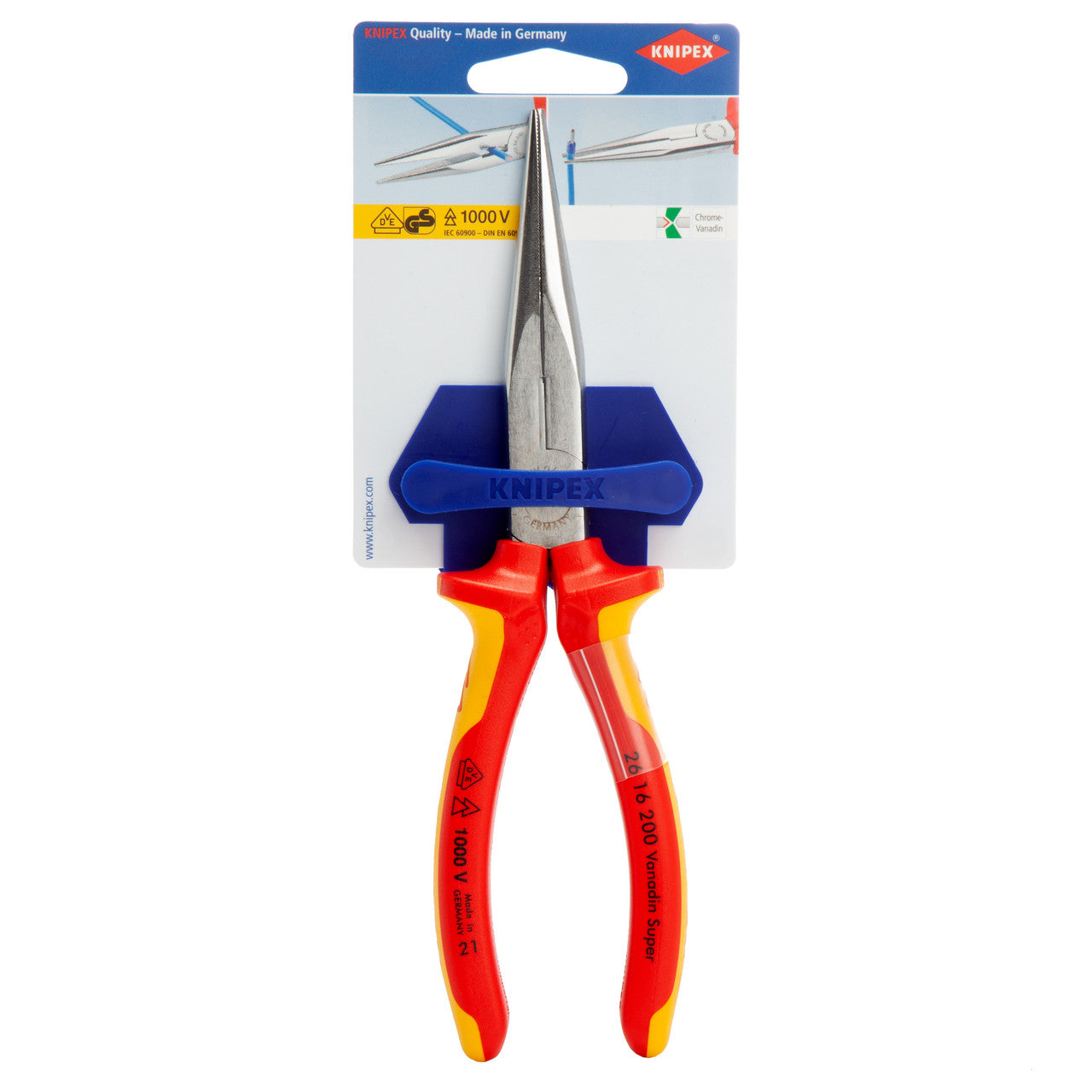 Knipex 2616200SB Snipe Nose Side Cutting Pliers VDE 1000V 200mm