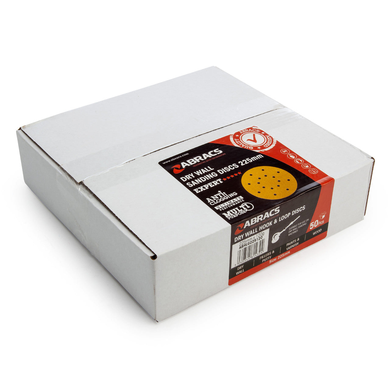 Abracs ABHLG225120-50 Drywall Sanding Discs 120 Grit 225mm (50 Pack)
