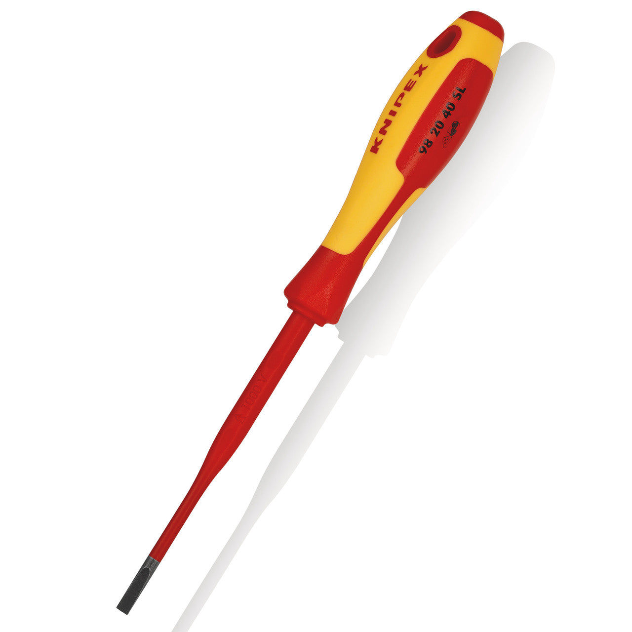 Knipex 982040SL VDE Slim Slotted Screwdriver 1000V 4.0mm x 202mm