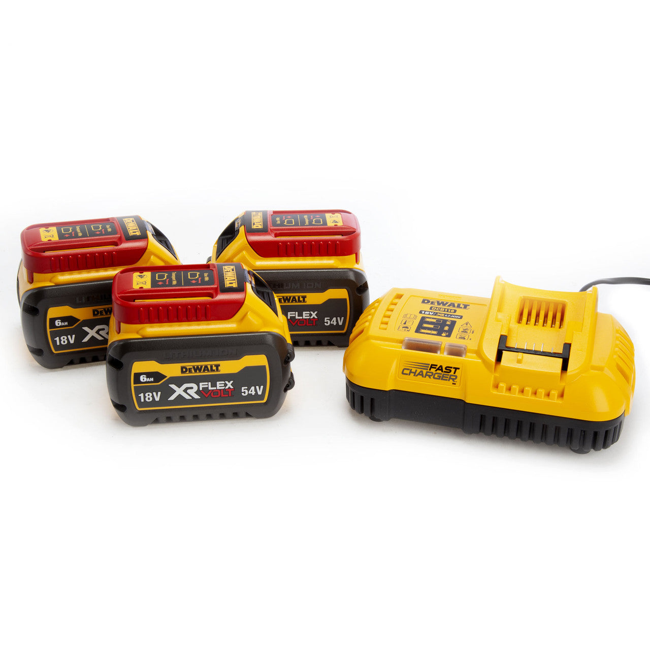 Dewalt DCB118T3 Charger Starter Set (3x 18V/54V FLEXVOLT 6.0Ah Batteries)