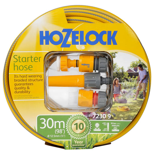 Hozelock 7230 9 Starter Hose & Fittings Set 12.5mm x 30 Metres
