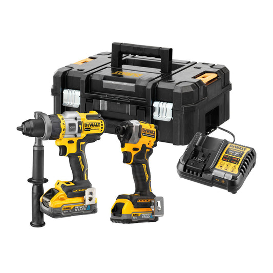 Dewalt DCK2052H1E1T 18V XR Combi Drill & Impact Driver Twin Pack (2 x Powerstack Batteries)